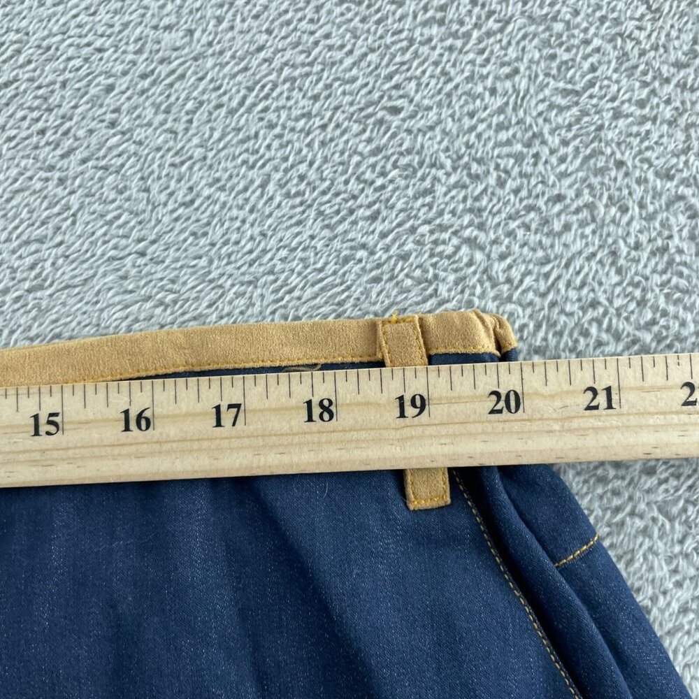 Vintage E.L.C.C. Denim Skirt With Leaf Motif Elastic Womens Size 2X 2051 - Picture 4 of 8